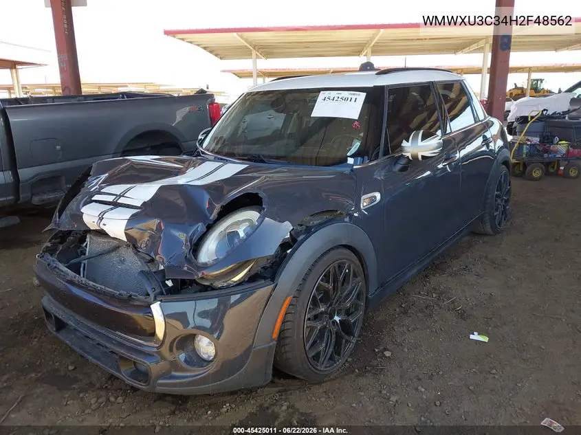 2017 Mini Hardtop Cooper S VIN: WMWXU3C34H2F48562 Lot: 45425011