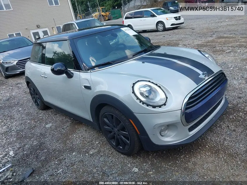 2017 Mini Hardtop Cooper VIN: WMWXP5C59H3B15740 Lot: 45523950
