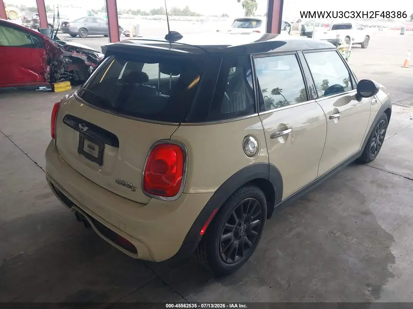 2017 Mini Hardtop Cooper S VIN: WMWXU3C3XH2F48386 Lot: 45562535