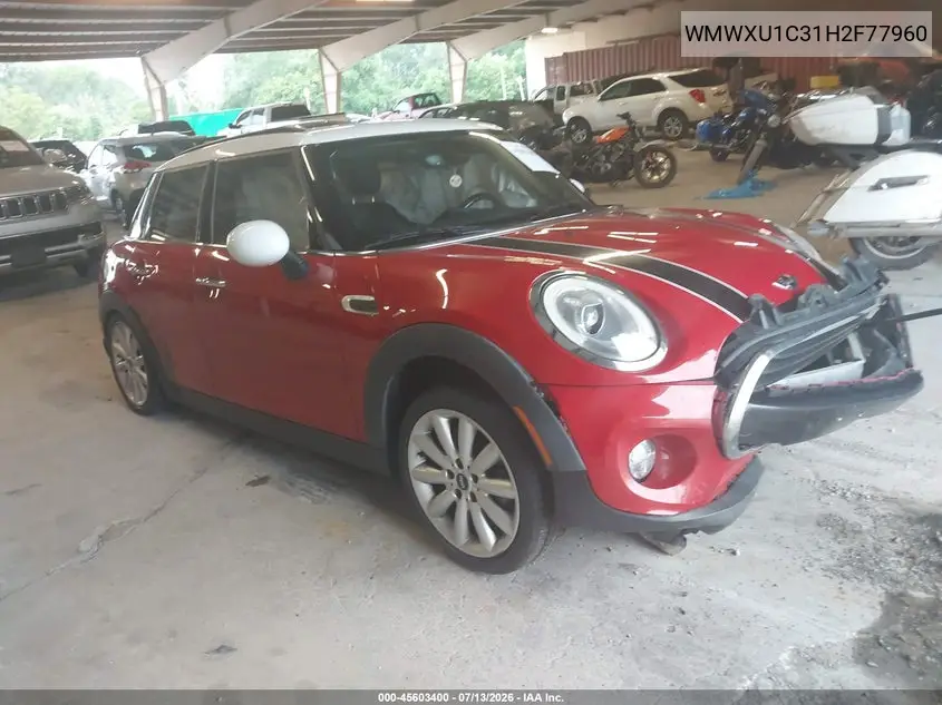 2017 Mini Hardtop Cooper VIN: WMWXU1C31H2F77960 Lot: 45603400