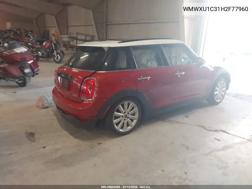 2017 Mini Hardtop Cooper VIN: WMWXU1C31H2F77960 Lot: 45603400