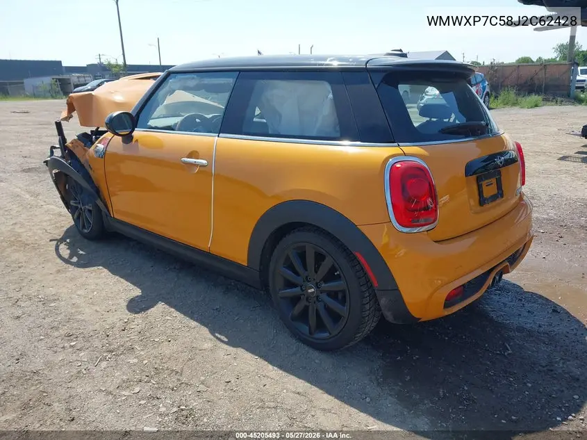 2018 Mini Hardtop Cooper S VIN: WMWXP7C58J2C62428 Lot: 45205493
