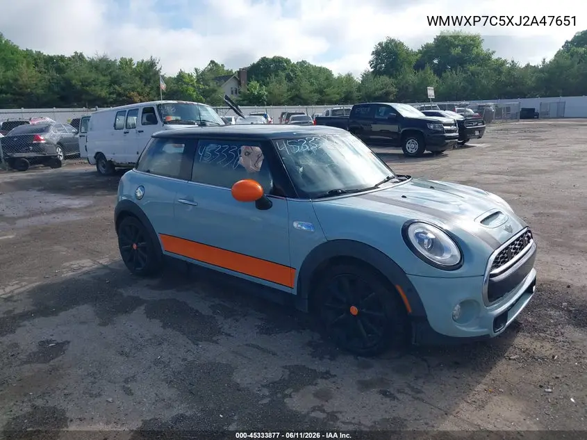 2018 Mini Hardtop Cooper S VIN: WMWXP7C5XJ2A47651 Lot: 45333877