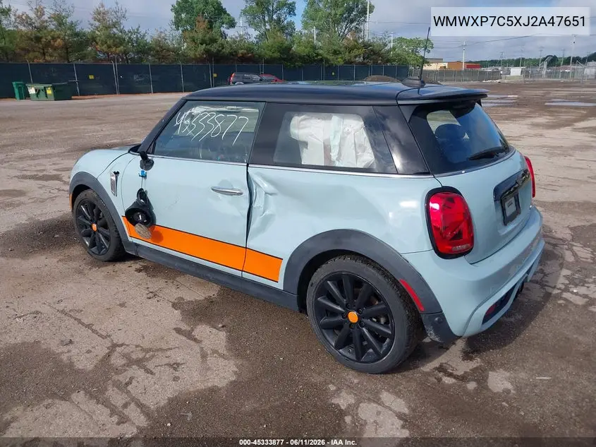 2018 Mini Hardtop Cooper S VIN: WMWXP7C5XJ2A47651 Lot: 45333877