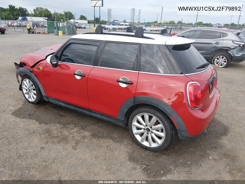 2018 Mini Hardtop Cooper VIN: WMWXU1C5XJ2F79892 Lot: 45364010