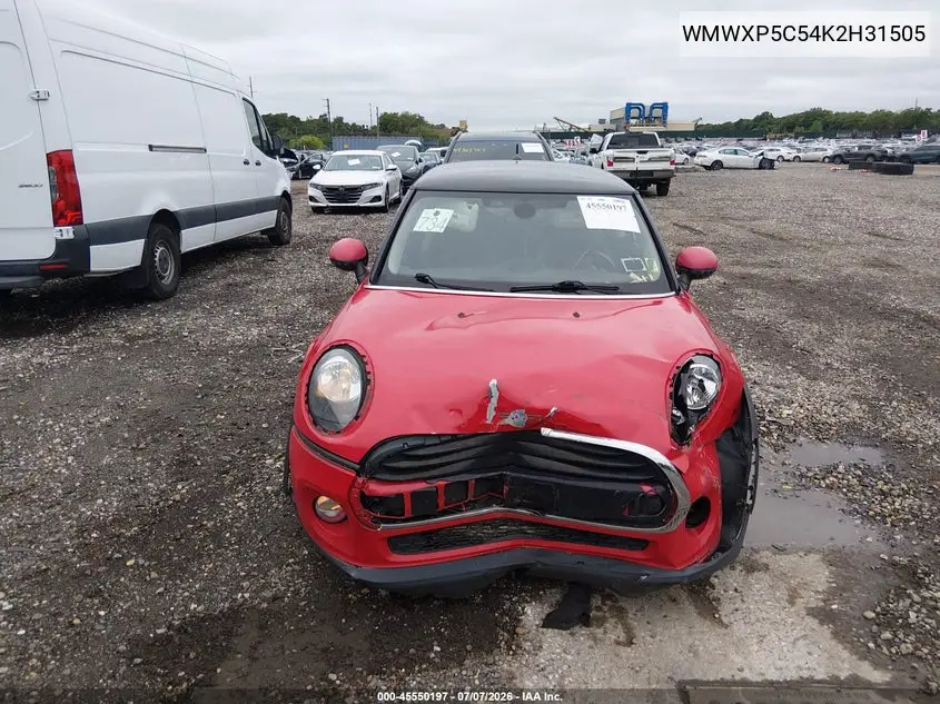 2019 Mini Hardtop Cooper VIN: WMWXP5C54K2H31505 Lot: 45550197