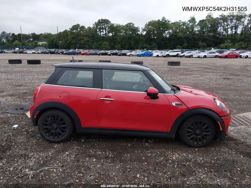 2019 Mini Hardtop Cooper VIN: WMWXP5C54K2H31505 Lot: 45550197