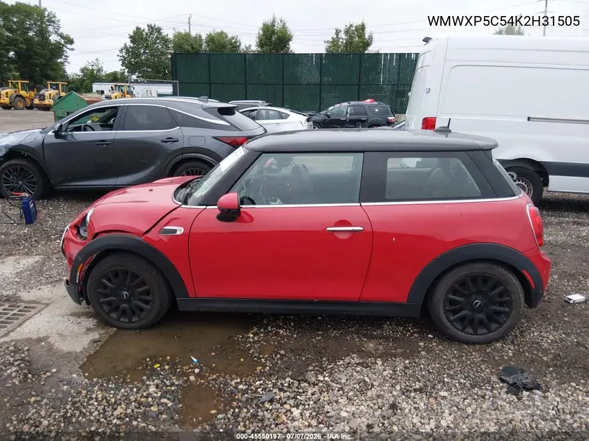 2019 Mini Hardtop Cooper VIN: WMWXP5C54K2H31505 Lot: 45550197