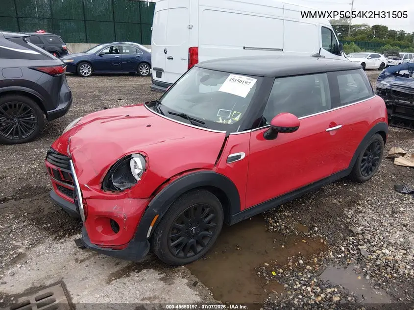 2019 Mini Hardtop Cooper VIN: WMWXP5C54K2H31505 Lot: 45550197