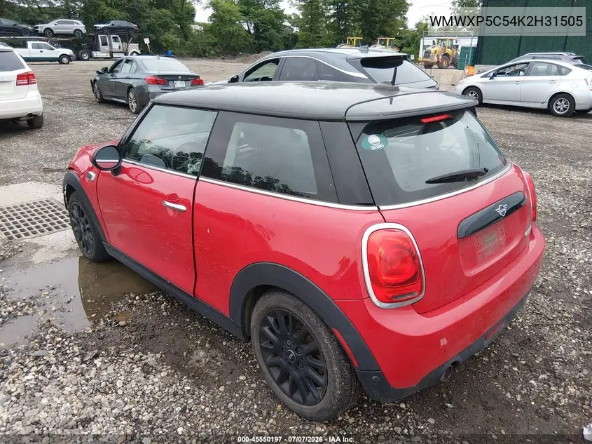 2019 Mini Hardtop Cooper VIN: WMWXP5C54K2H31505 Lot: 45550197