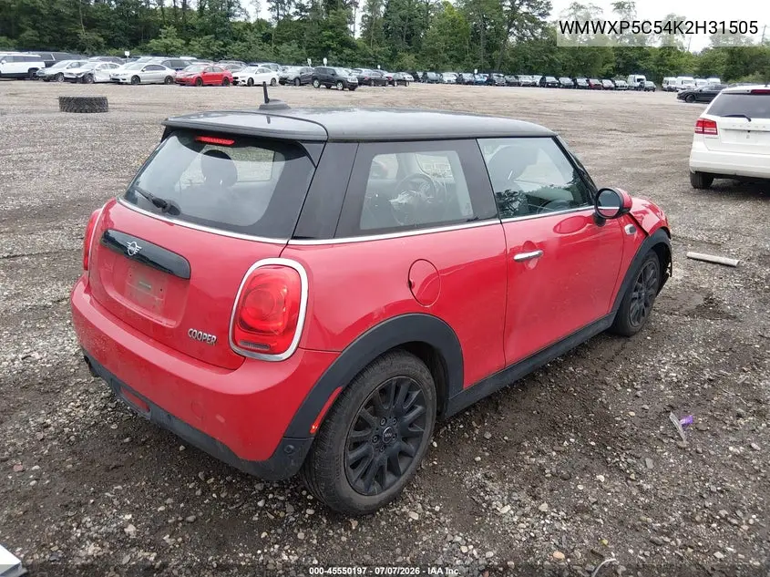 2019 Mini Hardtop Cooper VIN: WMWXP5C54K2H31505 Lot: 45550197