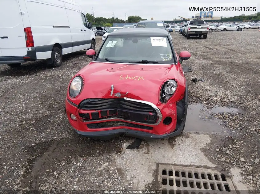 2019 Mini Hardtop Cooper VIN: WMWXP5C54K2H31505 Lot: 45550197