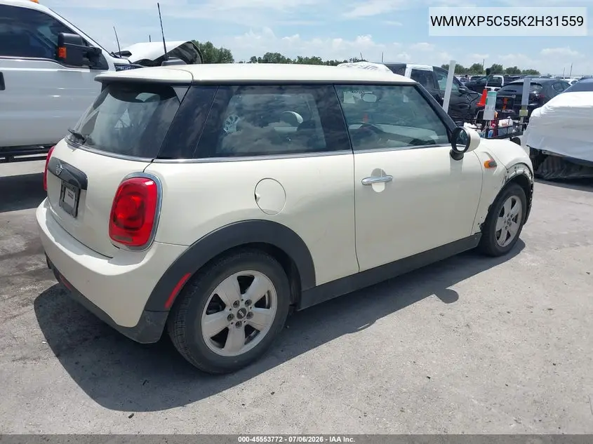 2019 Mini Hardtop Cooper VIN: WMWXP5C55K2H31559 Lot: 45553772