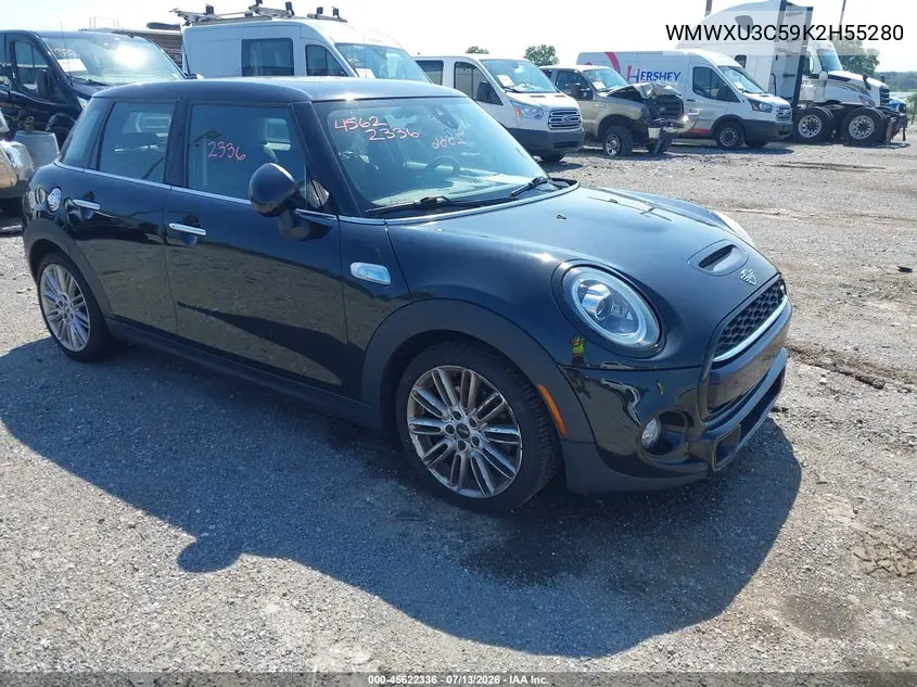 2019 Mini Hardtop Cooper S VIN: WMWXU3C59K2H55280 Lot: 45622336