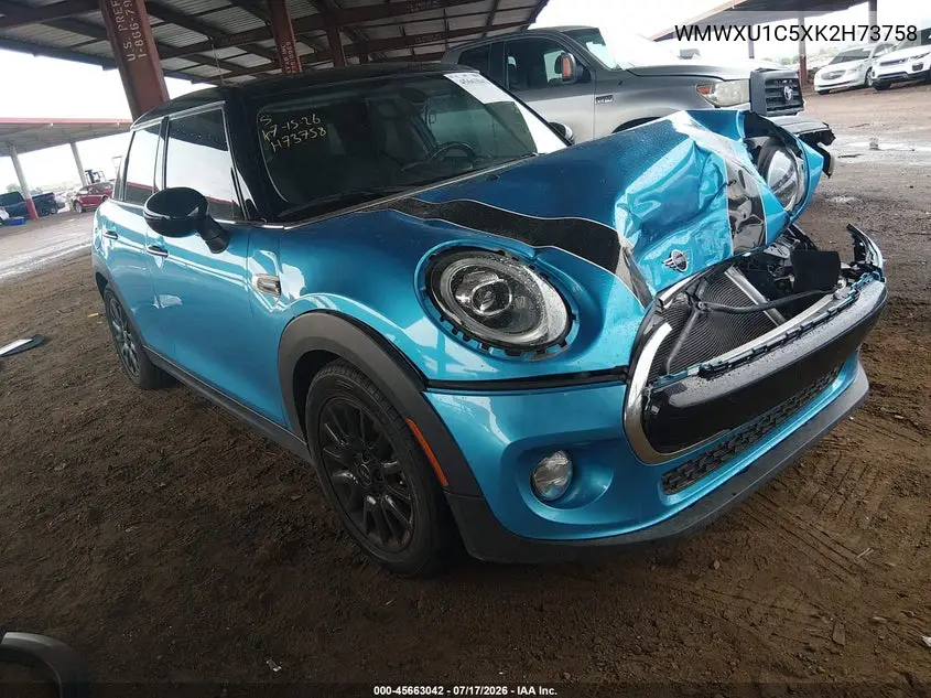 2019 Mini Hardtop Cooper VIN: WMWXU1C5XK2H73758 Lot: 45663042