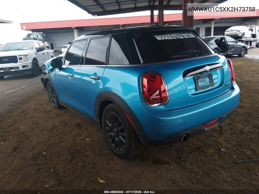 2019 Mini Hardtop Cooper VIN: WMWXU1C5XK2H73758 Lot: 45663042