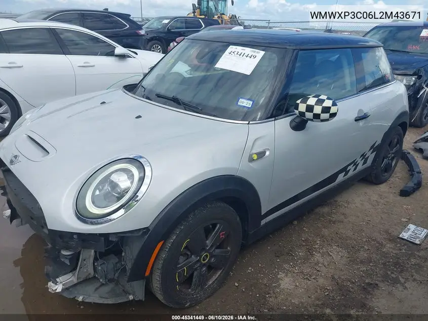 2020 Mini Hardtop 2 Door Cooper Se VIN: WMWXP3C06L2M43671 Lot: 45341449