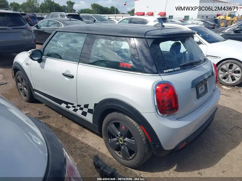 2020 Mini Hardtop 2 Door Cooper Se VIN: WMWXP3C06L2M43671 Lot: 45341449