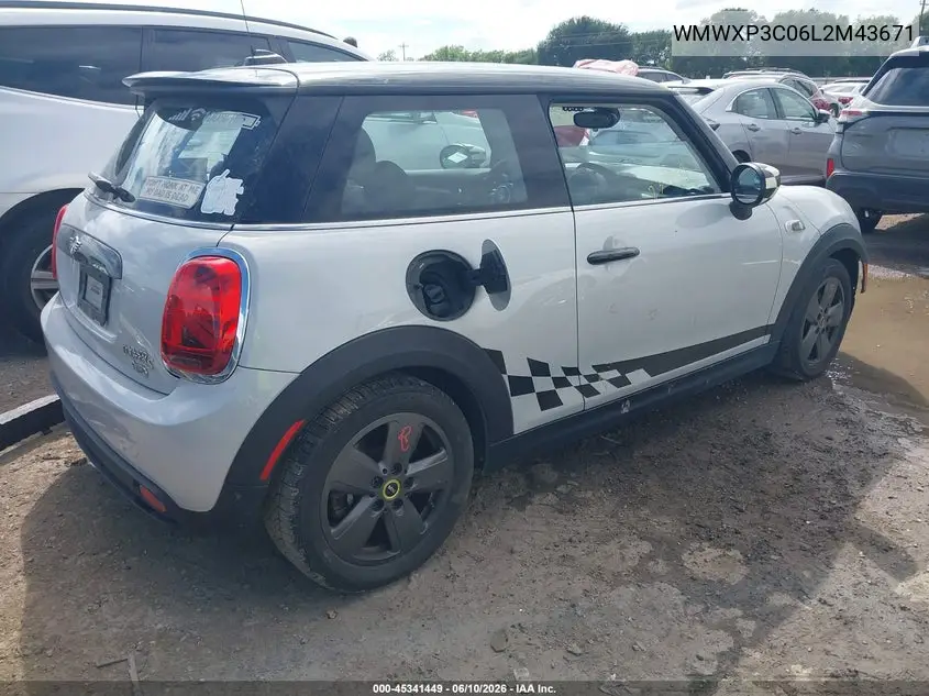 2020 Mini Hardtop 2 Door Cooper Se VIN: WMWXP3C06L2M43671 Lot: 45341449