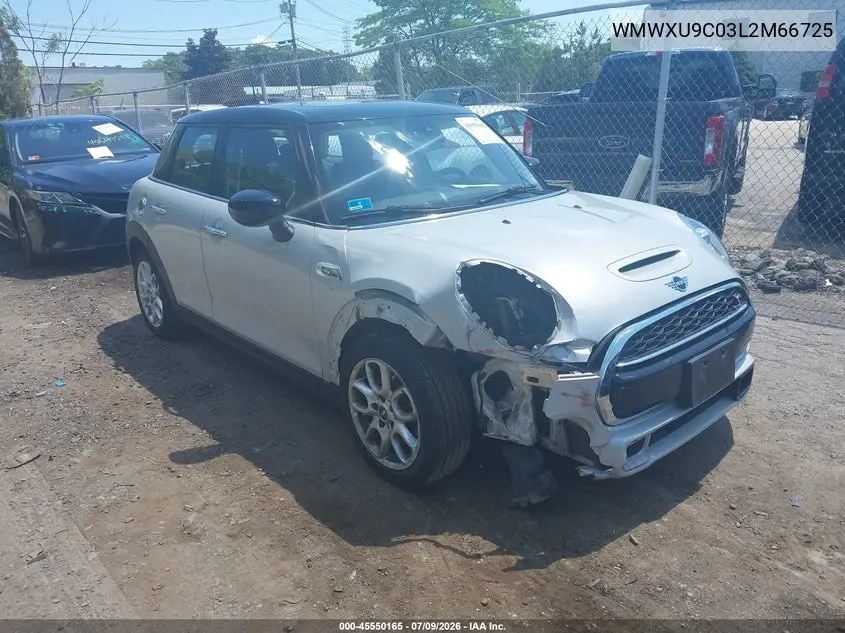 2020 Mini Hardtop Cooper S VIN: WMWXU9C03L2M66725 Lot: 45550165