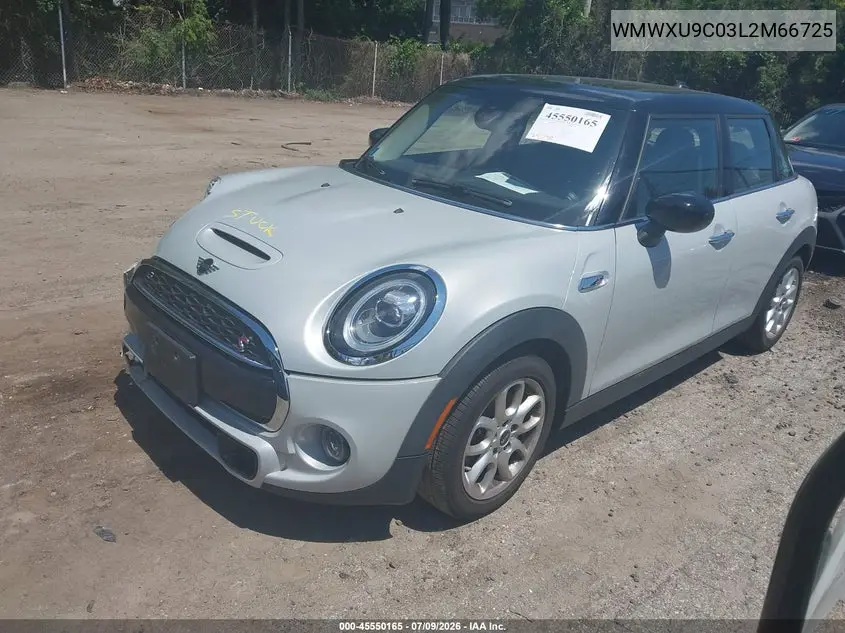 2020 Mini Hardtop Cooper S VIN: WMWXU9C03L2M66725 Lot: 45550165