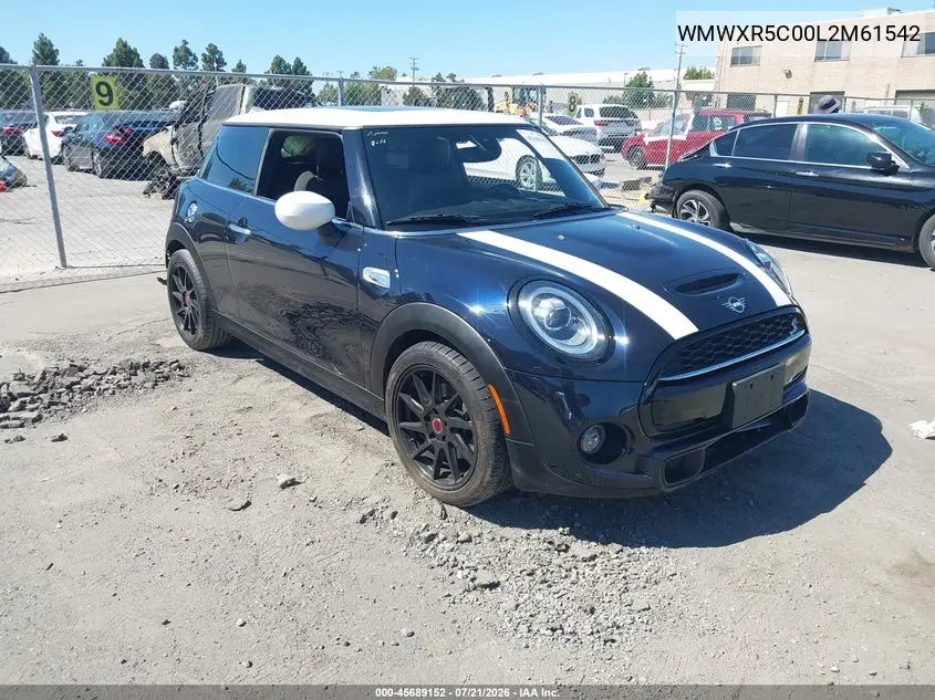 2020 Mini Hardtop Cooper S VIN: WMWXR5C00L2M61542 Lot: 45689152