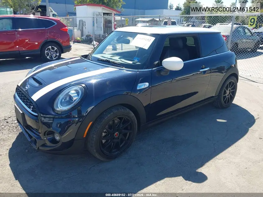 2020 Mini Hardtop Cooper S VIN: WMWXR5C00L2M61542 Lot: 45689152