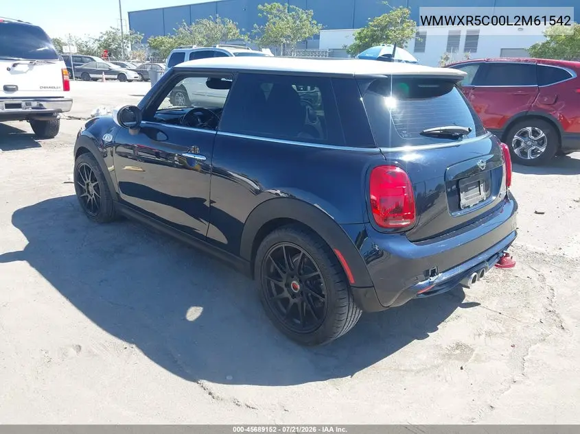 2020 Mini Hardtop Cooper S VIN: WMWXR5C00L2M61542 Lot: 45689152