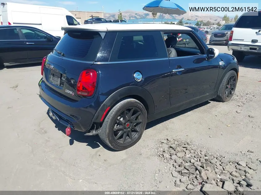 2020 Mini Hardtop Cooper S VIN: WMWXR5C00L2M61542 Lot: 45689152