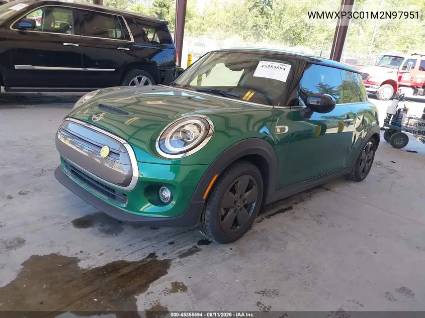 2021 Mini Se Hardtop Cooper VIN: WMWXP3C01M2N97951 Lot: 45355594