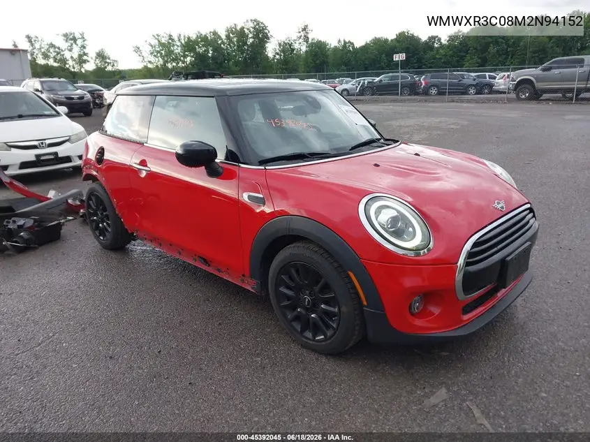 2021 Mini Hardtop Cooper VIN: WMWXR3C08M2N94152 Lot: 45392045