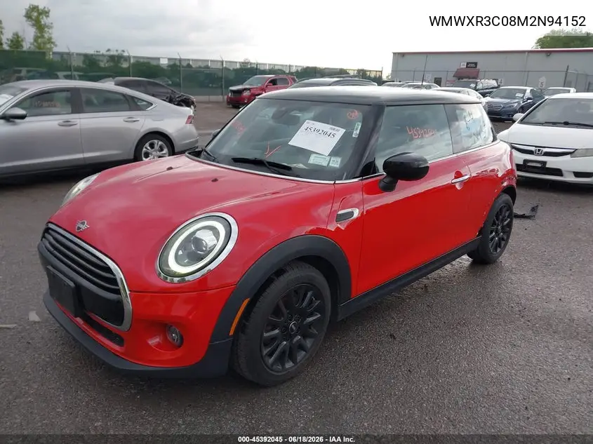 2021 Mini Hardtop Cooper VIN: WMWXR3C08M2N94152 Lot: 45392045