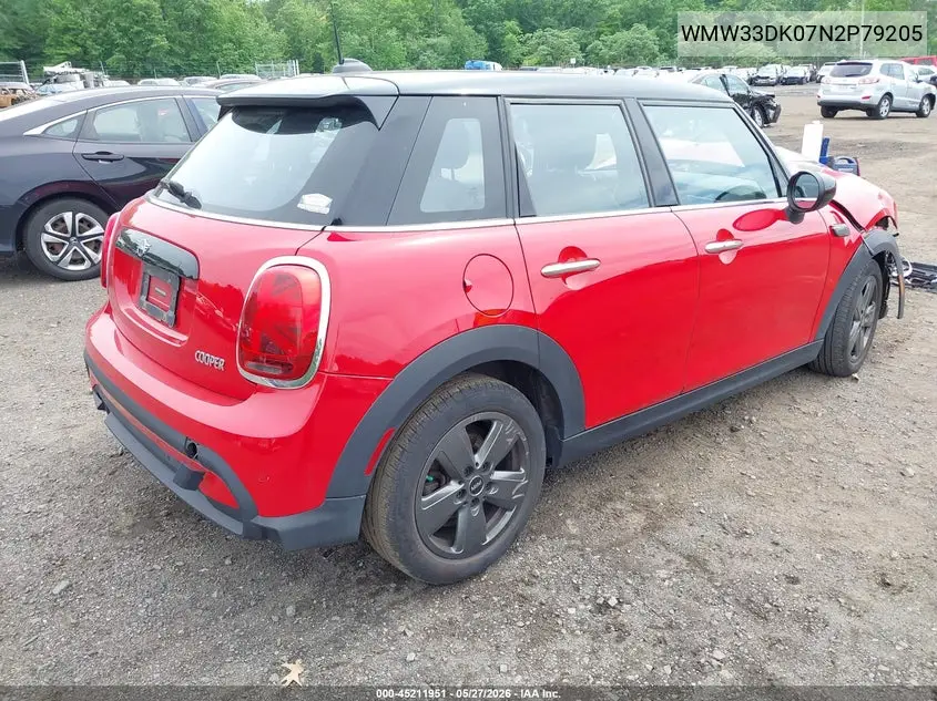 2022 Mini Hardtop Cooper VIN: WMW33DK07N2P79205 Lot: 45211951