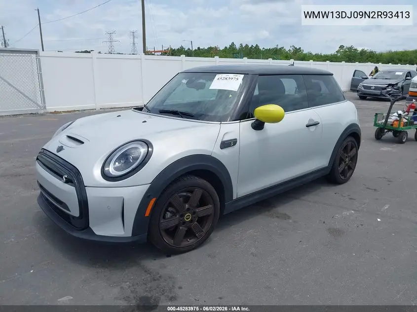 2022 Mini Se Hardtop Cooper VIN: WMW13DJ09N2R93413 Lot: 45283975