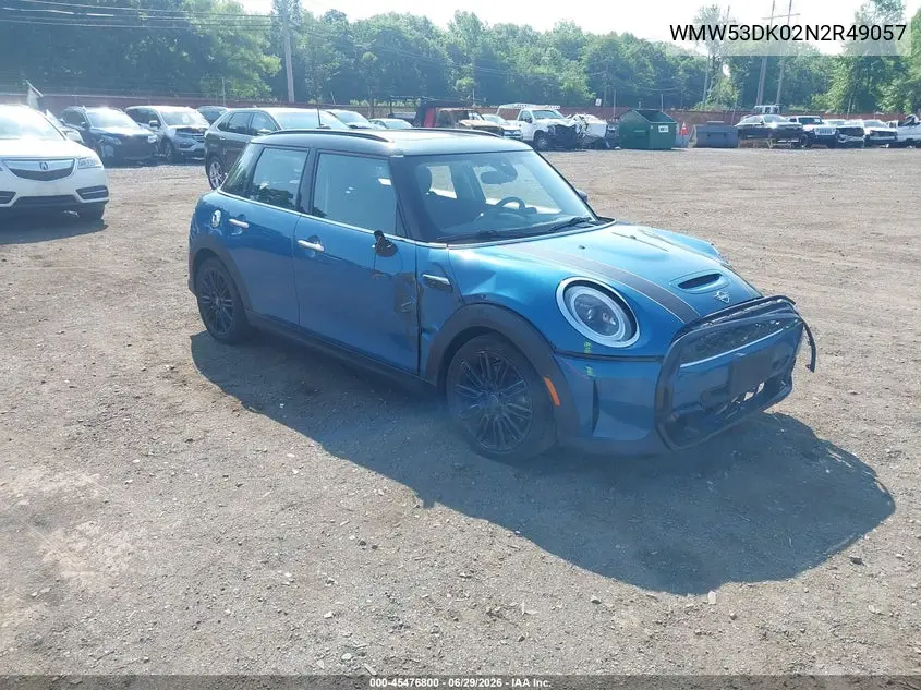 2022 Mini Hardtop Cooper S VIN: WMW53DK02N2R49057 Lot: 45476800