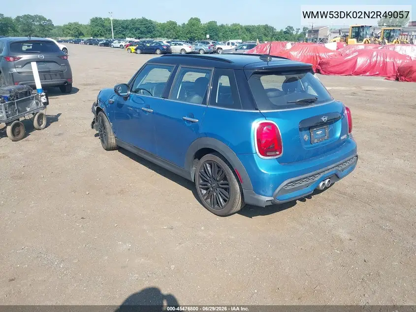 2022 Mini Hardtop Cooper S VIN: WMW53DK02N2R49057 Lot: 45476800