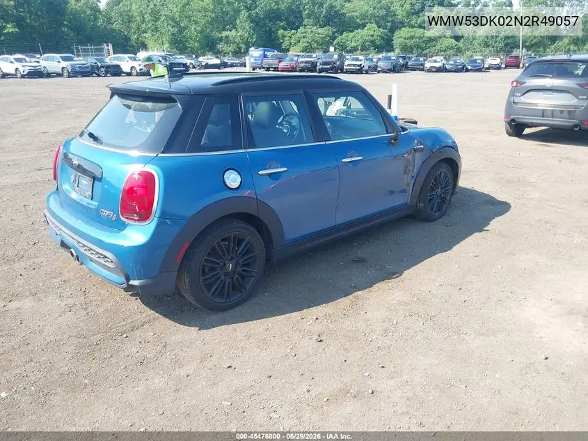 2022 Mini Hardtop Cooper S VIN: WMW53DK02N2R49057 Lot: 45476800