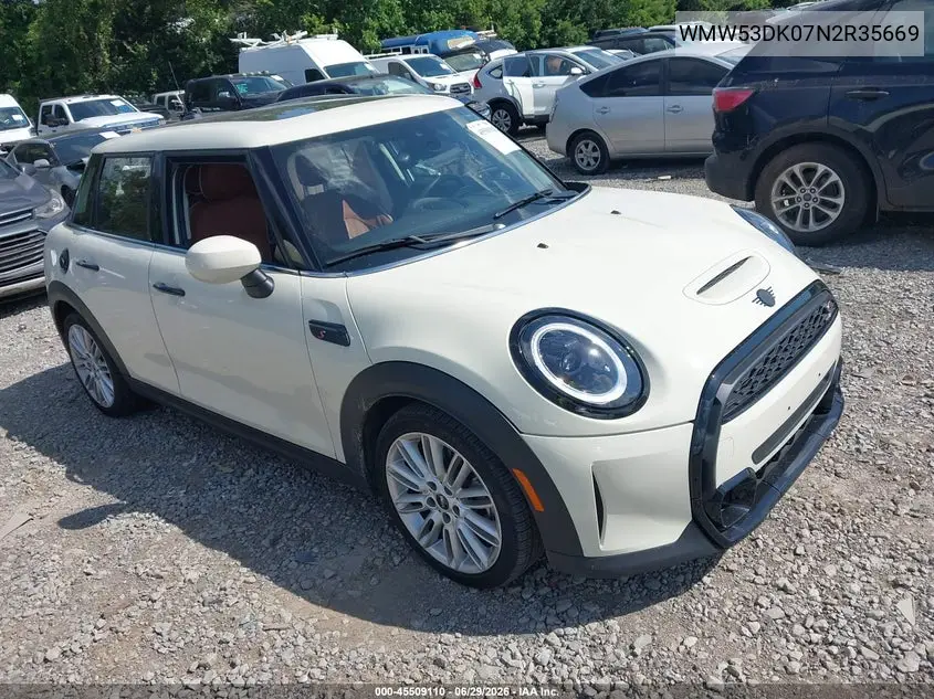 2022 Mini Hardtop Cooper S VIN: WMW53DK07N2R35669 Lot: 45509110