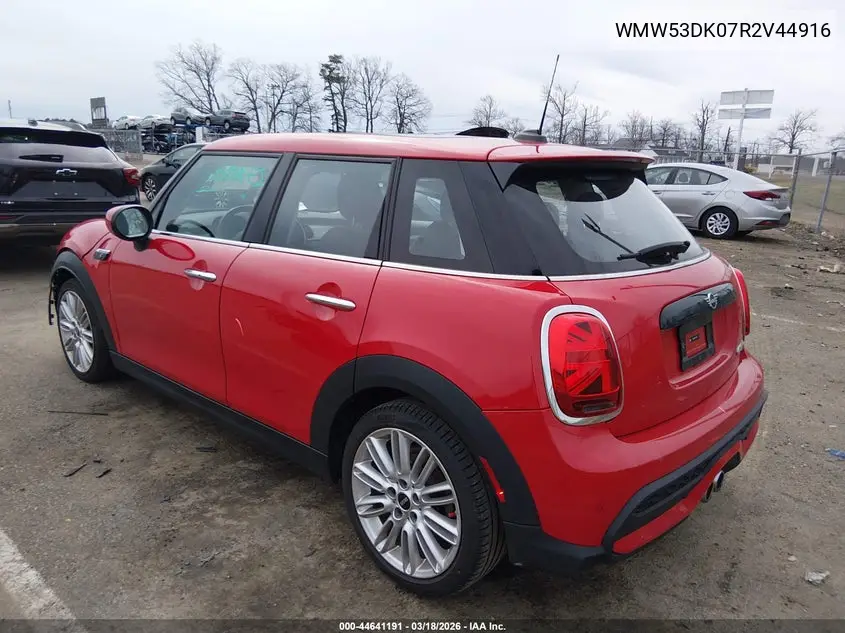2024 Mini Hardtop Cooper S VIN: WMW53DK07R2V44916 Lot: 44641191