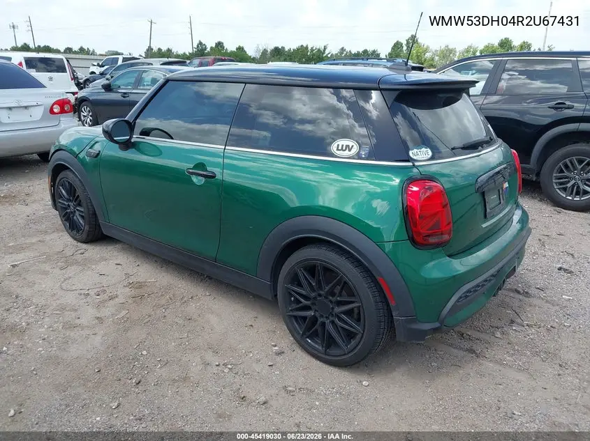 2024 Mini Hardtop Cooper S VIN: WMW53DH04R2U67431 Lot: 45419030