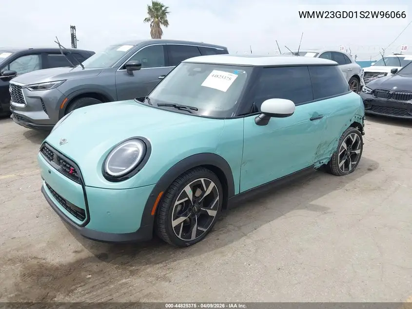 2025 Mini Hardtop Cooper S VIN: WMW23GD01S2W96066 Lot: 44825375