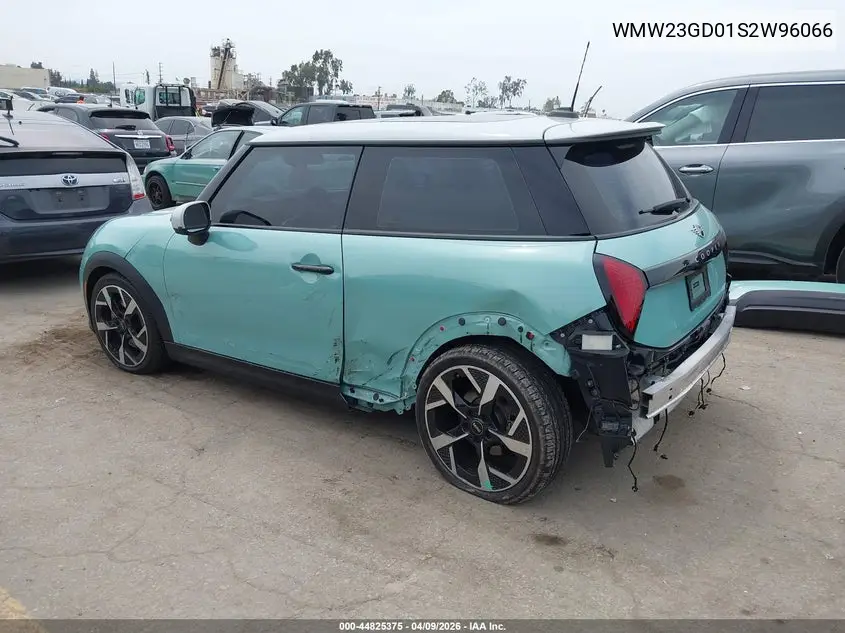 2025 Mini Hardtop Cooper S VIN: WMW23GD01S2W96066 Lot: 44825375