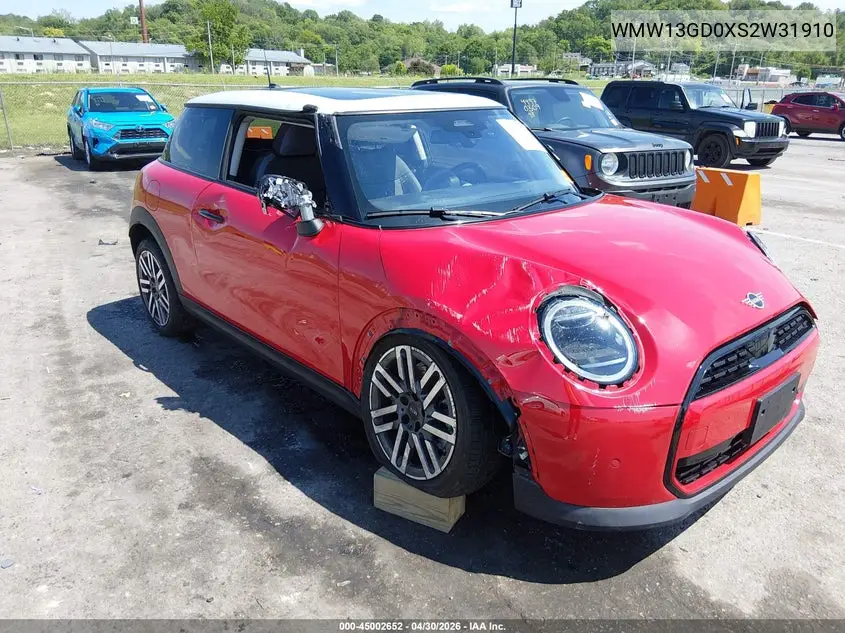 2025 Mini Hardtop Cooper VIN: WMW13GD0XS2W31910 Lot: 45002652