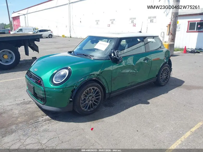 2025 Mini Hardtop Cooper S VIN: WMW23GD04S2W75261 Lot: 45029333
