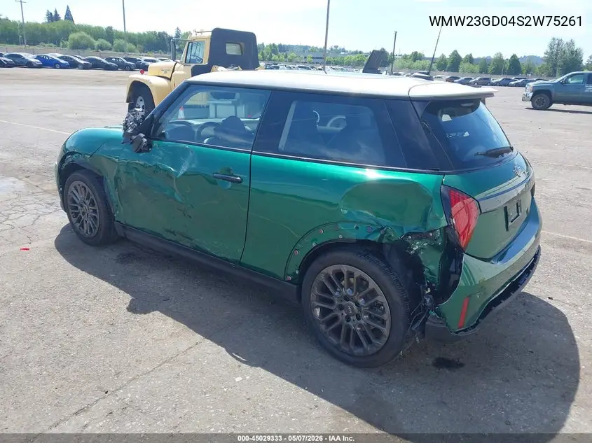 2025 Mini Hardtop Cooper S VIN: WMW23GD04S2W75261 Lot: 45029333