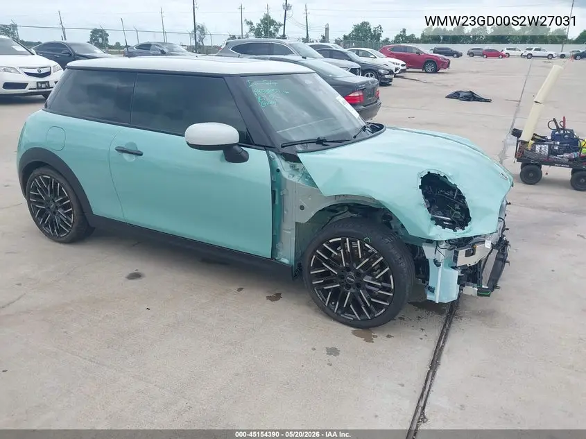 2025 Mini Hardtop Cooper S VIN: WMW23GD00S2W27031 Lot: 45154390