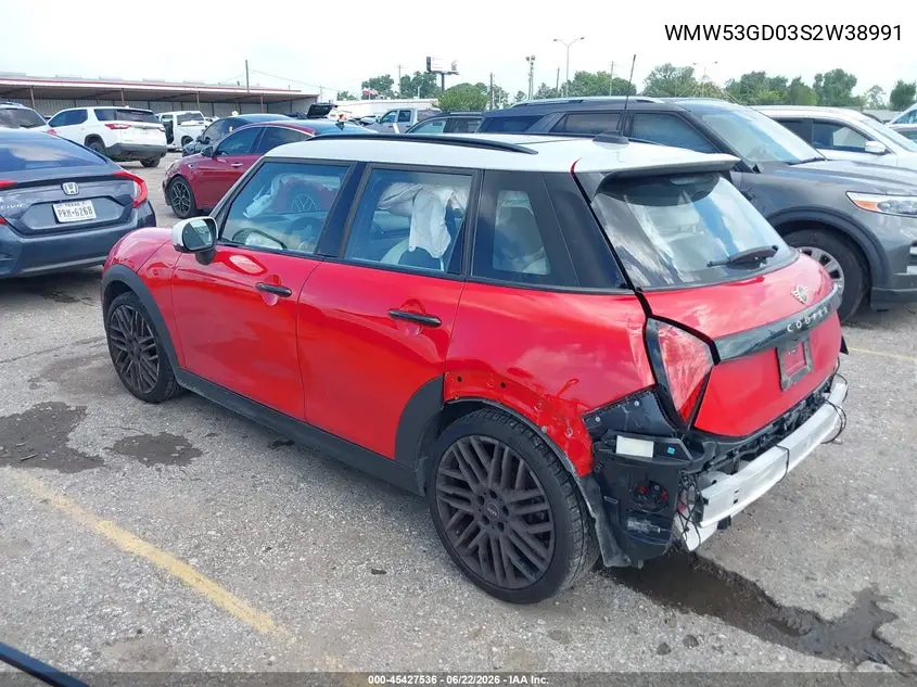 2025 Mini Hardtop Cooper S VIN: WMW53GD03S2W38991 Lot: 45427536