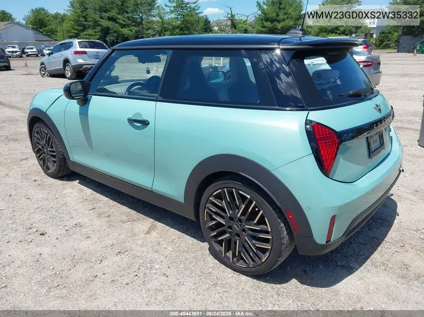 2025 Mini Hardtop Cooper S VIN: WMW23GD0XS2W35332 Lot: 45443691