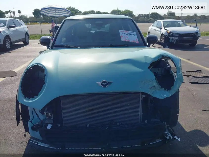 2025 Mini Hardtop Cooper S VIN: WMW23GD02S2W13681 Lot: 45469048