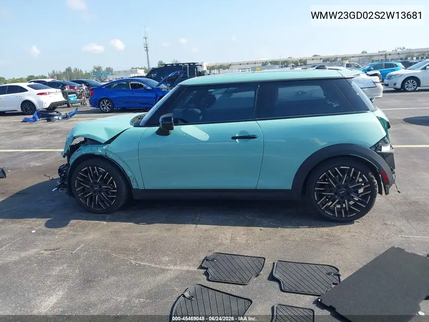 2025 Mini Hardtop Cooper S VIN: WMW23GD02S2W13681 Lot: 45469048